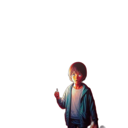 jacket, robot, weapon, staff transparent PNG cut-out