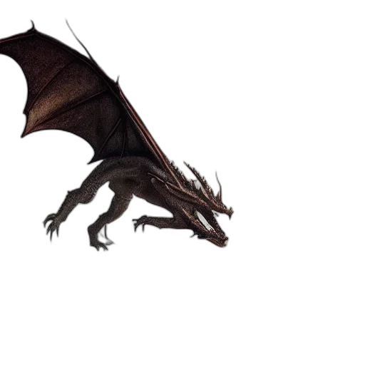 dragon, creature, animal, staff transparent PNG cut-out
