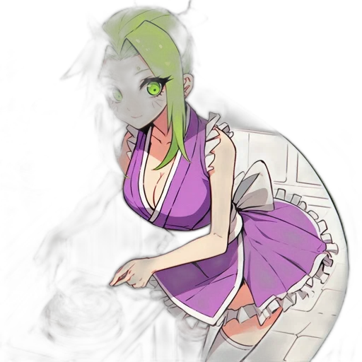 dress, mask, staff, dragon transparent PNG cut-out