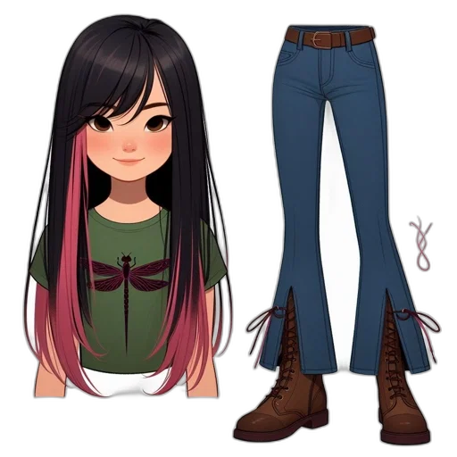 concept art, cartoon, anime, 3d render transparent PNG cut-out