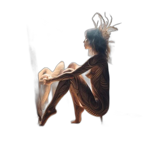 hair, creature, dress, mask transparent PNG cut-out