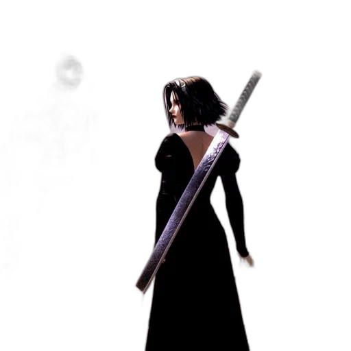 sword, staff, weapon, dress transparent PNG cut-out