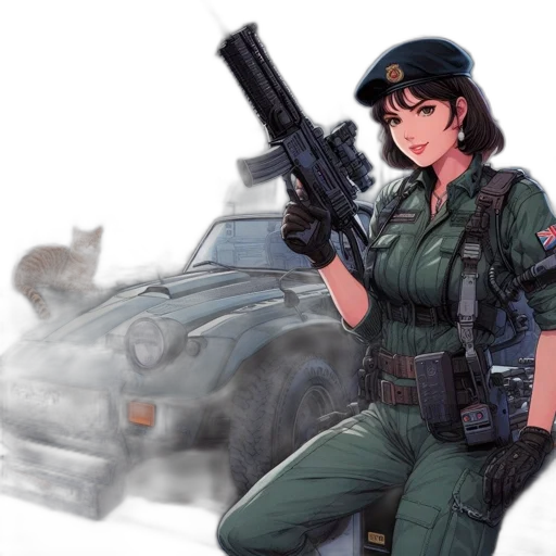 weapon, car, concept art, anime transparent PNG cut-out