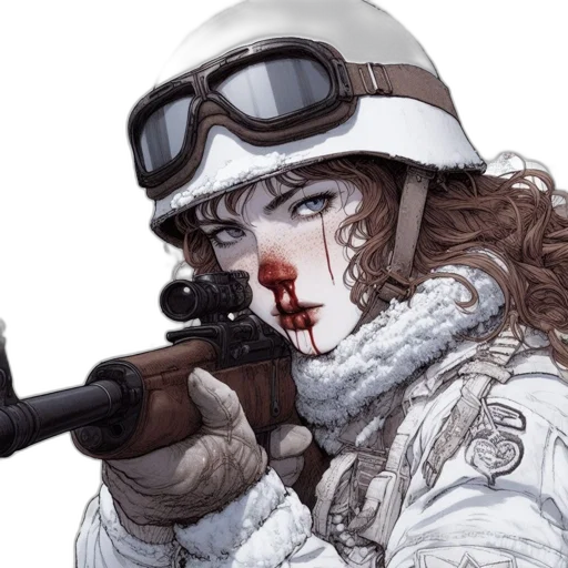weapon, face, comic book art, concept art transparent PNG cut-out