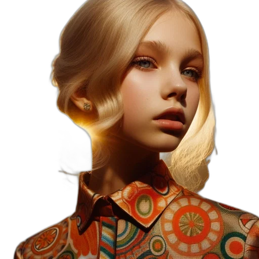 hair, face, jewelry, dress transparent PNG cut-out
