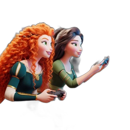hair, concept art, 3d render, fantasy art transparent PNG cut-out