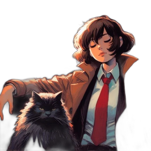 jacket, animal, creature, staff transparent PNG cut-out