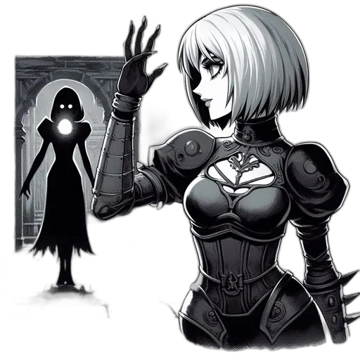 mask, robot, staff, sword transparent PNG cut-out