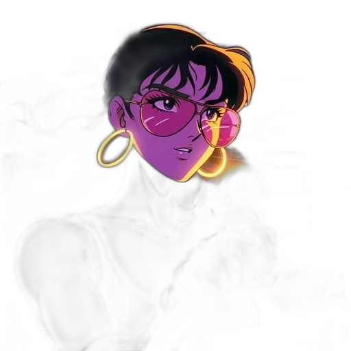 mask, face, vaporwave, concept art transparent PNG cut-out
