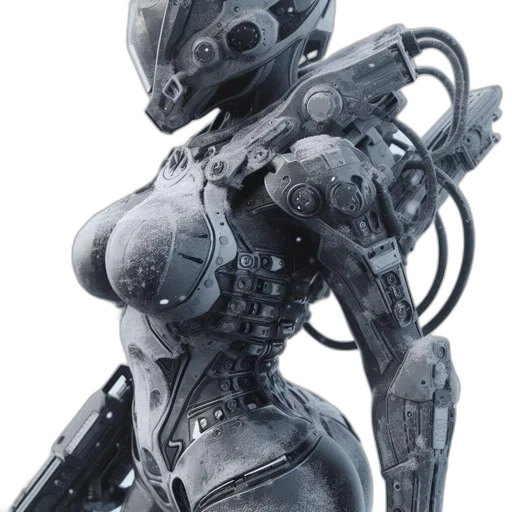 robot, weapon, dress, concept art transparent PNG cut-out