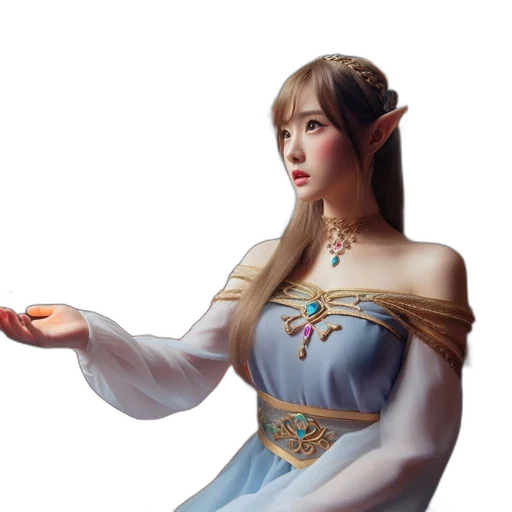 jewelry, dress, staff, face transparent PNG cut-out
