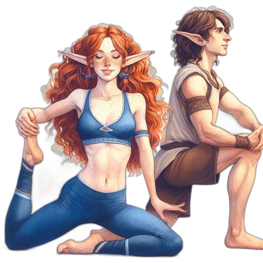 fantasy art, concept art, comic book art, watercolor transparent PNG cut-out