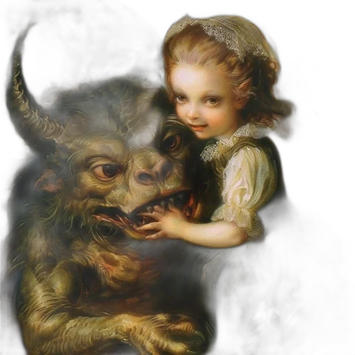 creature, dragon, animal, face transparent PNG cut-out