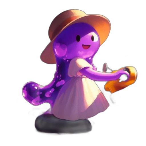 staff, hat, dress, flower transparent PNG cut-out
