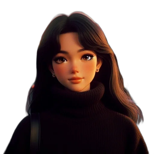 face, jacket, robot, hair transparent PNG cut-out