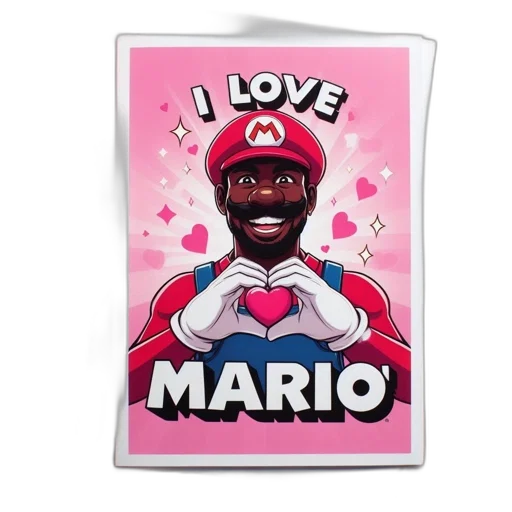 pixel art, mature, mario, beard transparent PNG cut-out