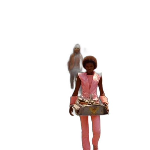creature, staff, dress, jewelry transparent PNG cut-out