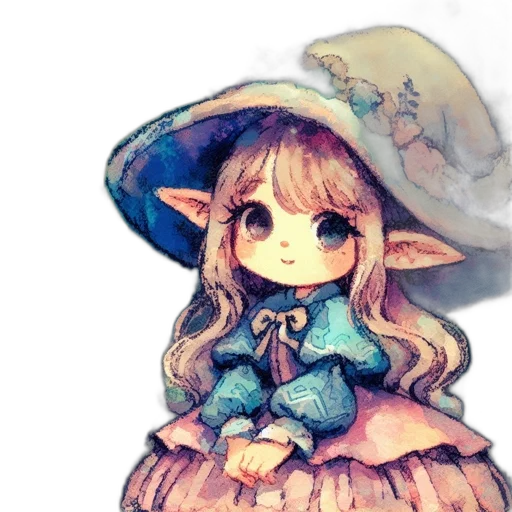 hat, dragon, staff, dress transparent PNG cut-out