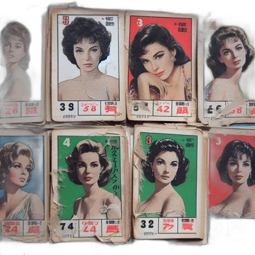 jewelry, vintage, playing, cards transparent PNG cut-out