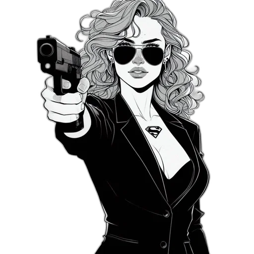 weapon, jacket, comic book art, cartoon transparent PNG cut-out