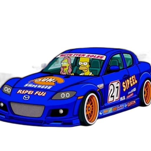 car, cartoon, photorealistic, 3d render transparent PNG cut-out