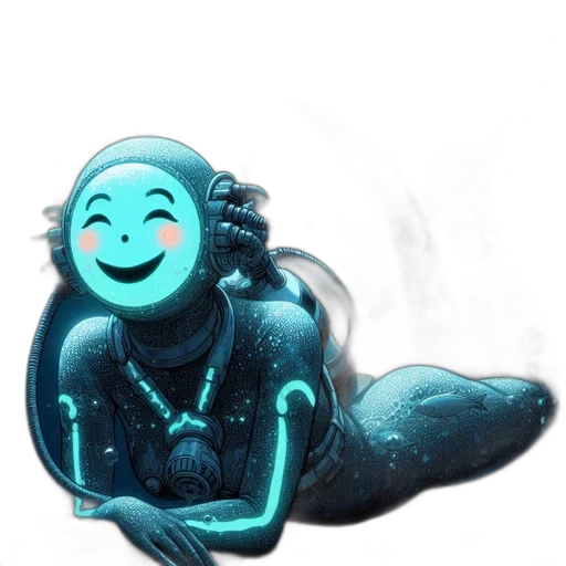 mask, creature, robot, staff transparent PNG cut-out