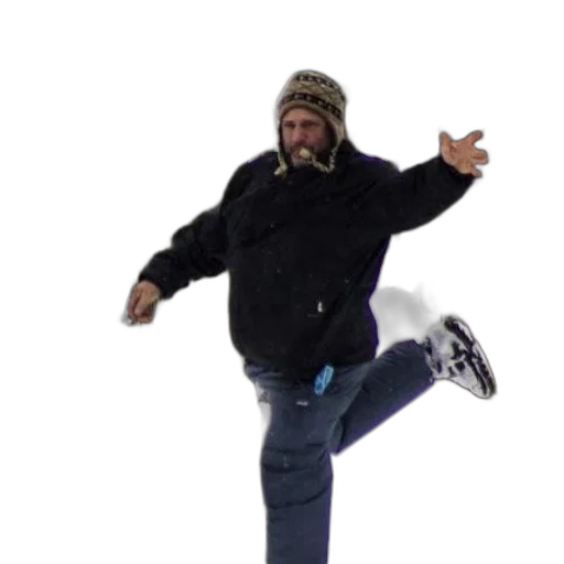 staff, jacket, creature, hat transparent PNG cut-out