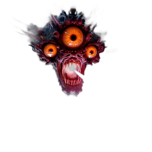 creature, mask, face, staff transparent PNG cut-out