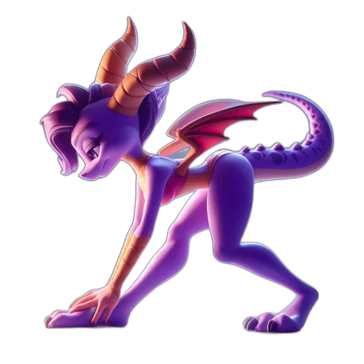 dragon, creature, animal, staff transparent PNG cut-out