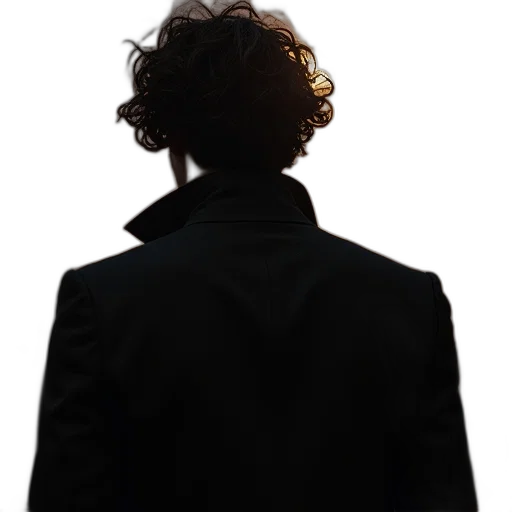 jacket, hair, staff, crown transparent PNG cut-out