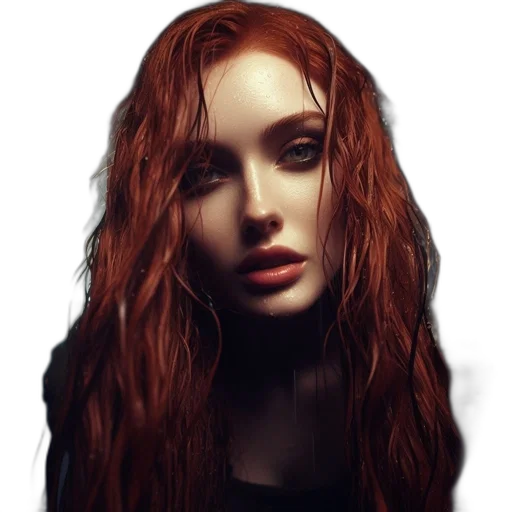 face, hair, jacket, dress transparent PNG cut-out