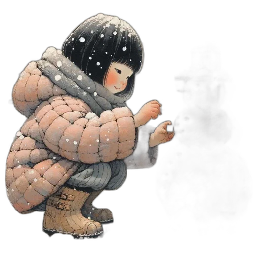 jacket, creature, concept art, watercolor transparent PNG cut-out