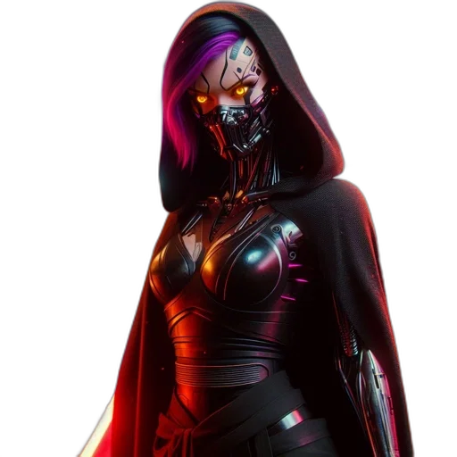 mask, jacket, dress, concept art transparent PNG cut-out