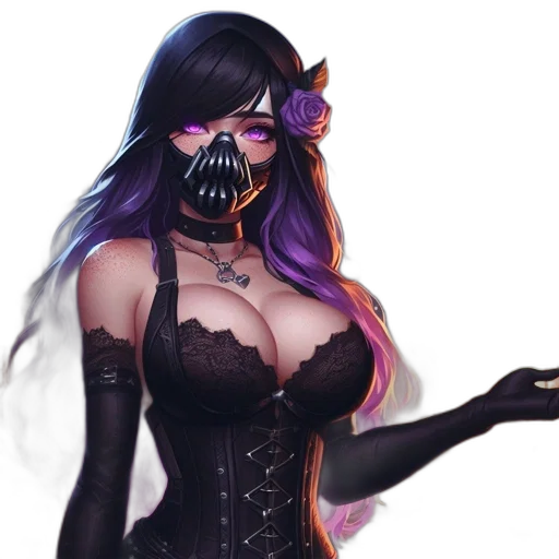 mask, fantasy art, concept art, cyberpunk transparent PNG cut-out