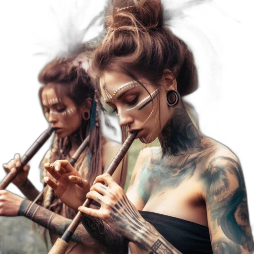 jewelry, staff, mask, cyberpunk transparent PNG cut-out
