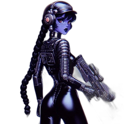 robot, cyberpunk, concept art, fantasy art transparent PNG cut-out