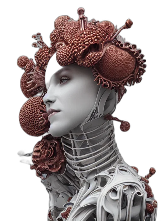 robot, crown, jewelry, face transparent PNG cut-out
