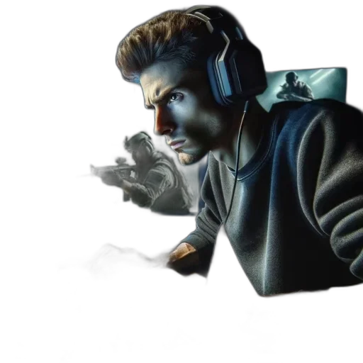 jacket, weapon, face, concept art transparent PNG cut-out