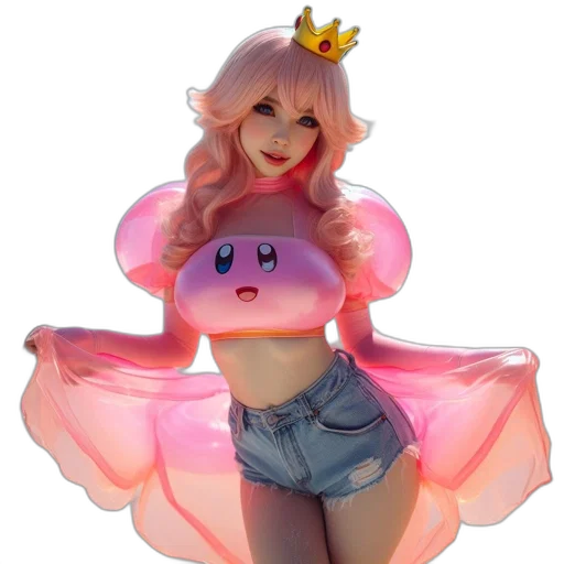 dress, creature, crown, pixel art transparent PNG cut-out