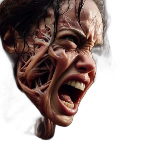 face, mask, creature, hair transparent PNG cut-out