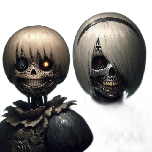 mask, crown, concept art, 3d render transparent PNG cut-out