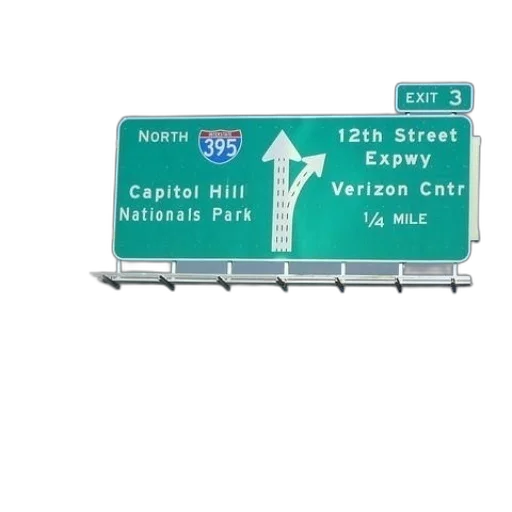 green, highway, sign, white transparent PNG cut-out