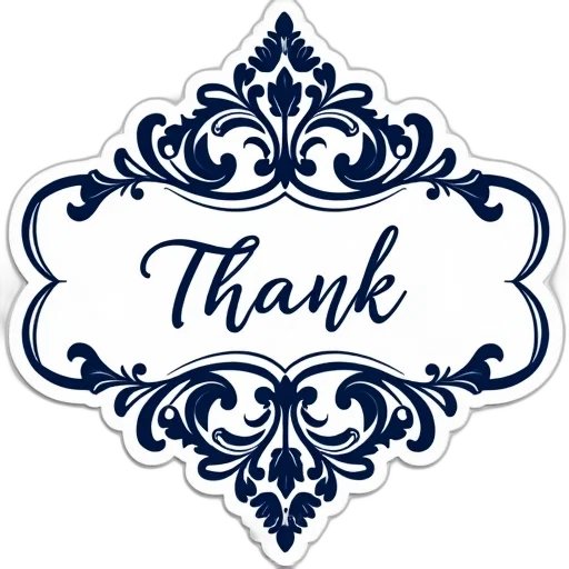 wedding, thank, monogramm, damask transparent PNG cut-out