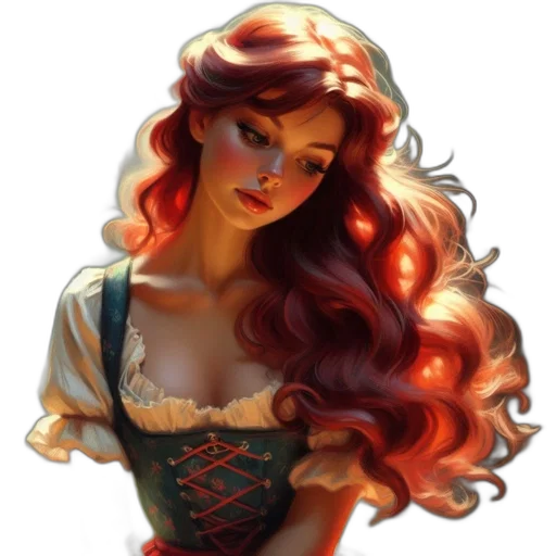 dress, crown, fantasy art, comic book art transparent PNG cut-out