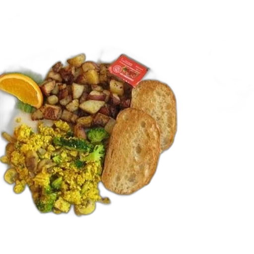 food, plate, toast, potatoes transparent PNG cut-out
