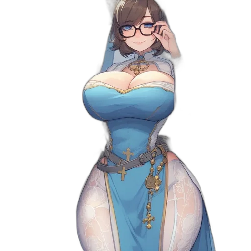 dress, staff, crown, fantasy art transparent PNG cut-out