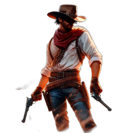 weapon, staff, hat, jacket transparent PNG cut-out