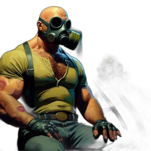 mask, concept art, comic book art, cyberpunk transparent PNG cut-out