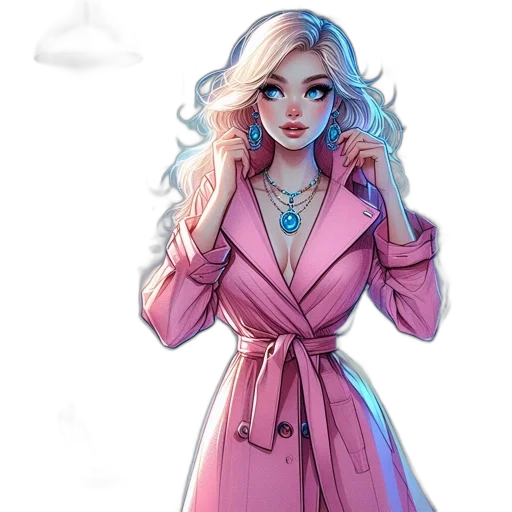 dress, jacket, concept art, fantasy art transparent PNG cut-out