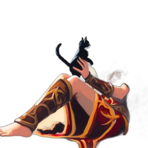 staff, dress, dragon, crown transparent PNG cut-out